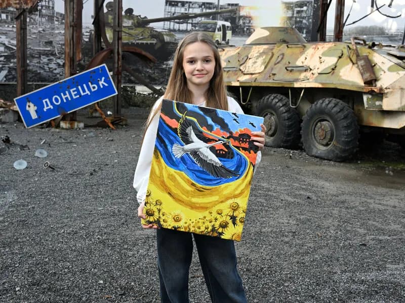 Oil Paintings by Children from Dnipro Shelter