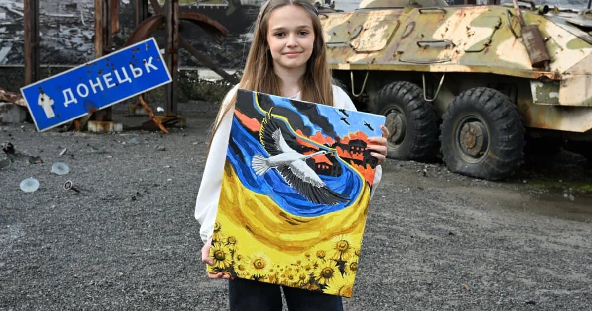 Oil Paintings by Children from Dnipro Shelter