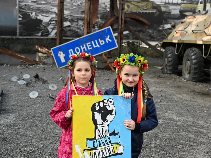Oil Paintings by Children from Dnipro Shelter