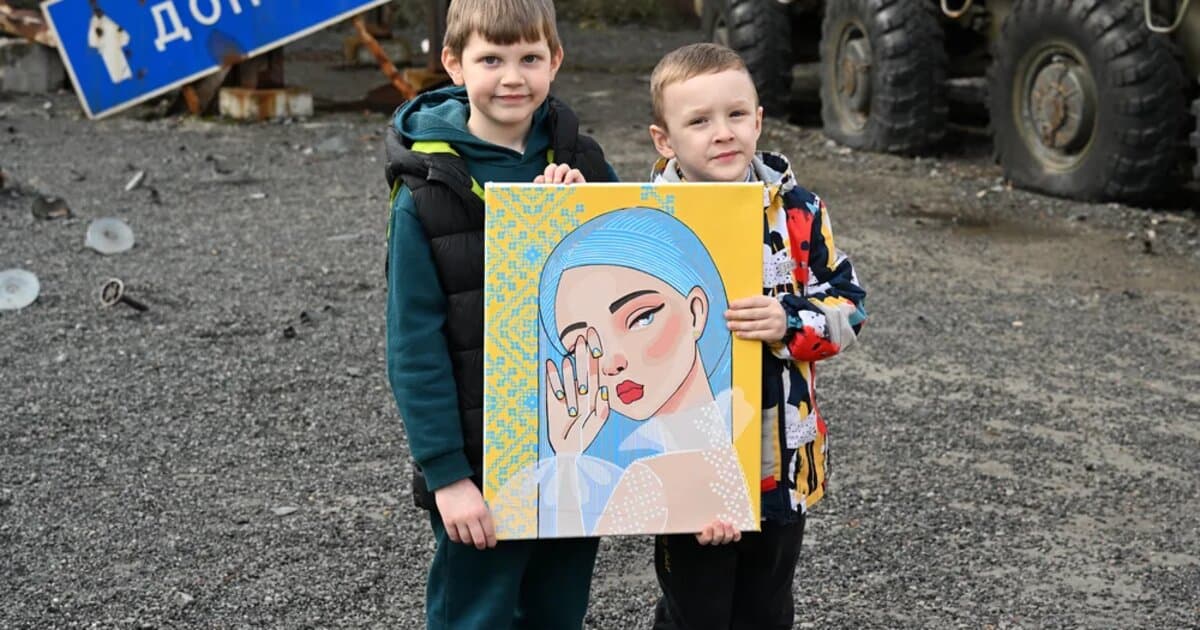 Oil Paintings by Children from Dnipro Shelter