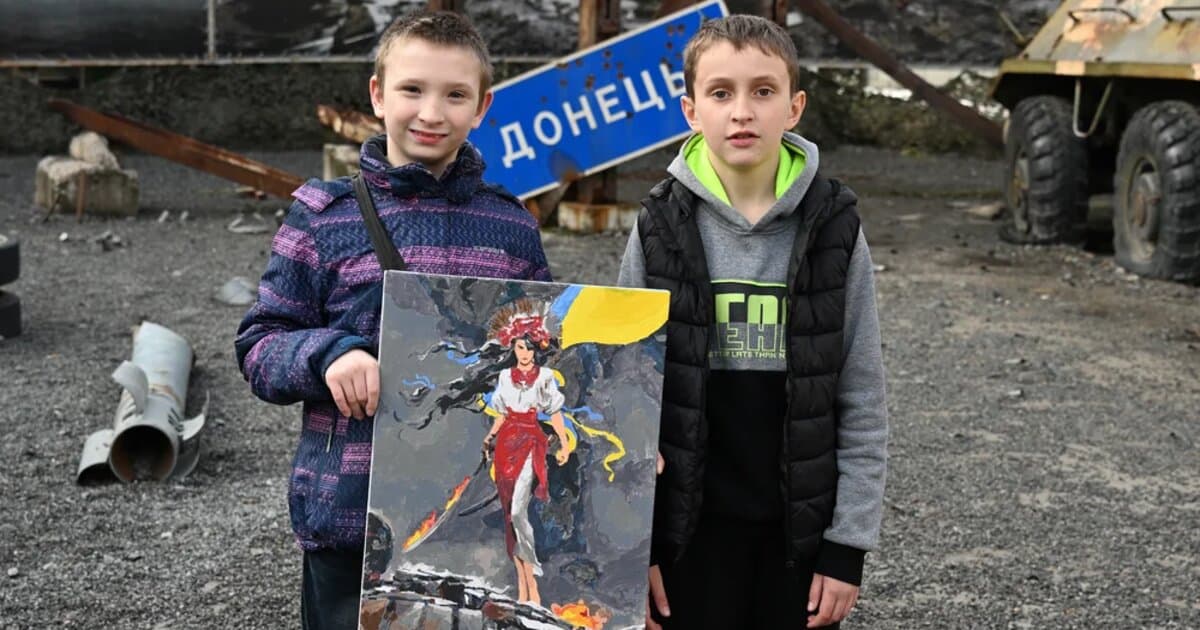 Oil Paintings by Children from Dnipro Shelter